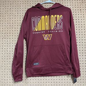 Washington Commanders NFL Burgundy Backfield Combine Authentic P.O. Hoodie Small